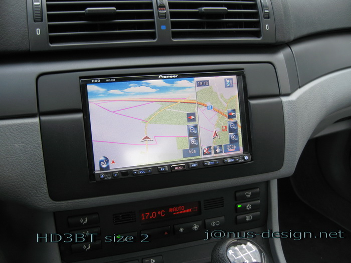 BMW E46 BEZEL BLENDE DOPPEL DIN D-DIN AVIC IVA DNX +KIT